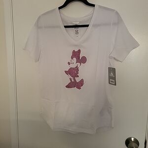 Disney White T-Shirt with Pink Graphic